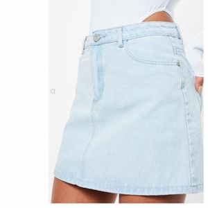 Light blue denim skirt